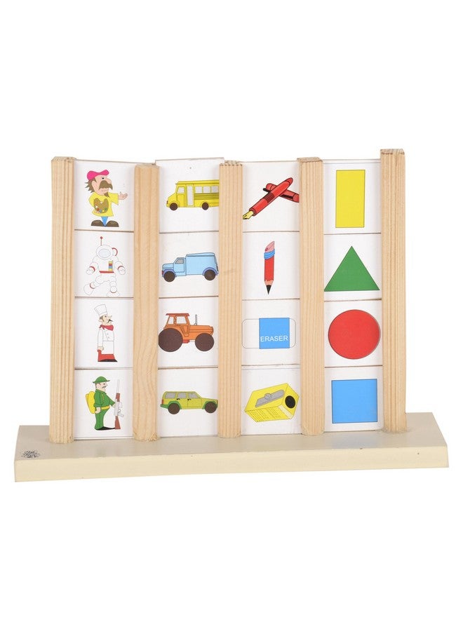 Skillofun Wooden Sort and Stack, Multi Color | Non-Toxic eco-Friendly Educational Puzzle with 8 exciting Categories includs Professions and Fruits - Enhances Recognition, Memory & comm. Skills - Image 4