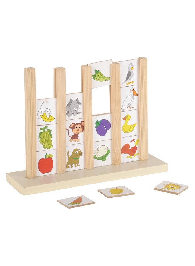 Skillofun Wooden Sort and Stack, Multi Color | Non-Toxic eco-Friendly Educational Puzzle with 8 exciting Categories includs Professions and Fruits - Enhances Recognition, Memory & comm. Skills - Image 5