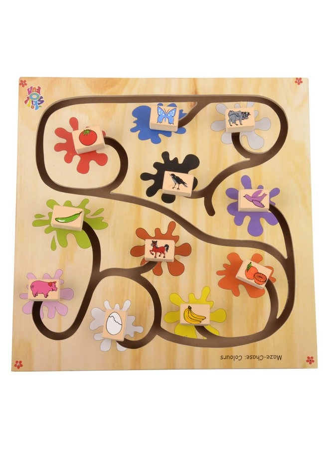 Skillofun Wooden Sort and Stack, Multi Color | Non-Toxic eco-Friendly Educational Puzzle with 8 exciting Categories includs Professions and Fruits - Enhances Recognition, Memory & comm. Skills - Image 1