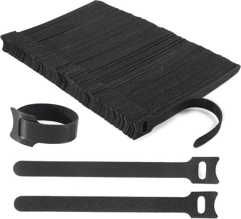 Nettbe Reusable Cable Ties, 210 PCS 6 Inches Adjustable Cord Straps Wire Organizer Cord Wrap and Hook Loop Cable Management - Image 1