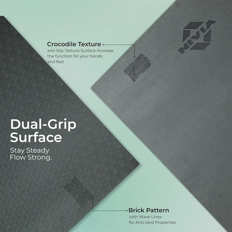 نيفيا Nivia Spark EVA Yoga Mat - 6mm Thick Exercise Mat for Home Workout in Bottle Green