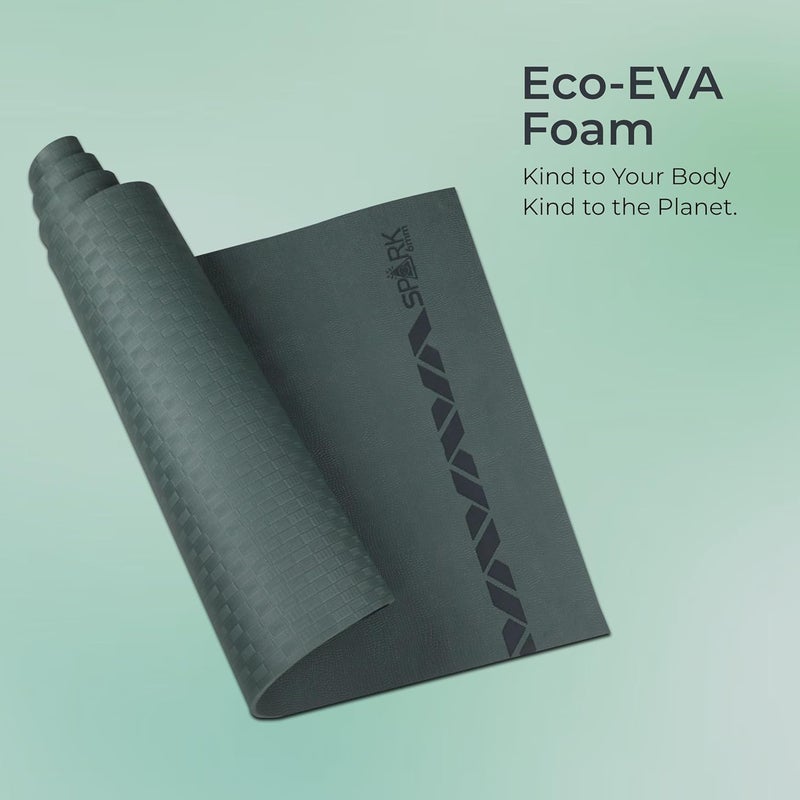 Nivia Spark EVA Yoga Mat - 6mm Thick Exercise Mat for Home Workout in Bottle Green - Image 5