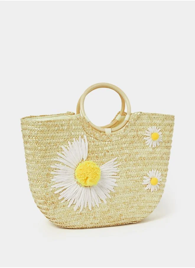 Styli Floral Applique Handbag