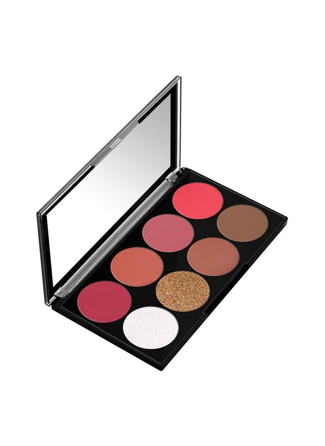 Ultra Professional Blush Palette With Shimmer Highlighters And Contour | Highly Pigmented & Easy To Blendable Shades | Lightweight Blush And Highlighter Palette (Shade - 03)
