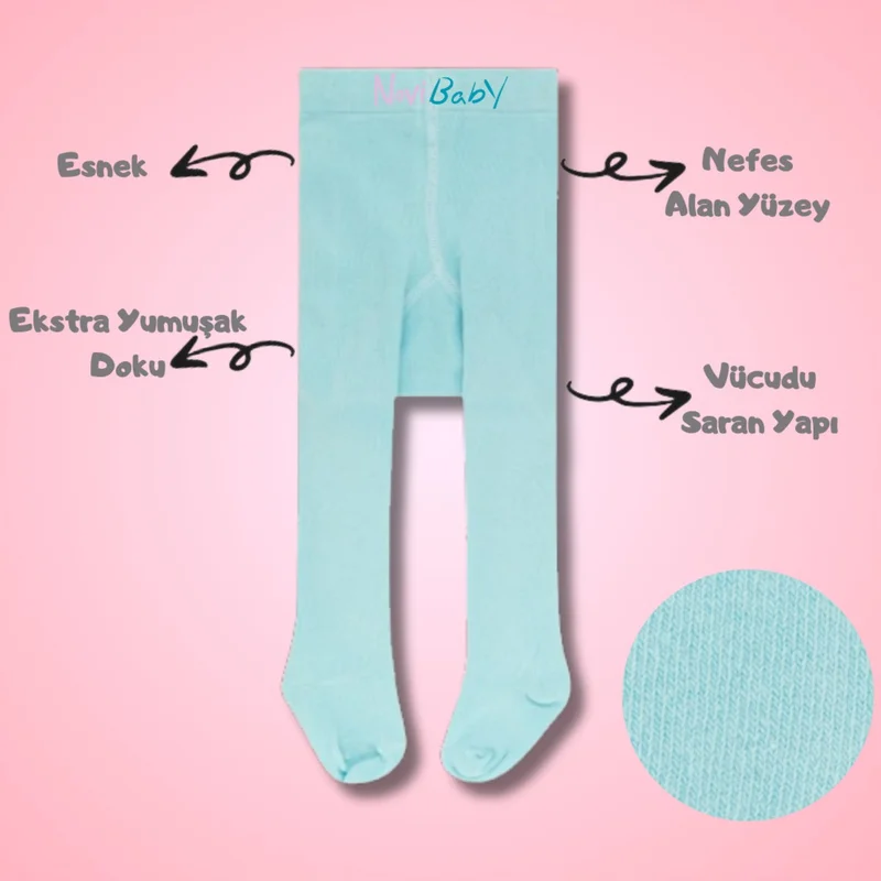 Novibaby 2 Pack Baby Cotton Pantyhose, Children Newborn Cotton Girls Boys School Socks, White Ecru Pink