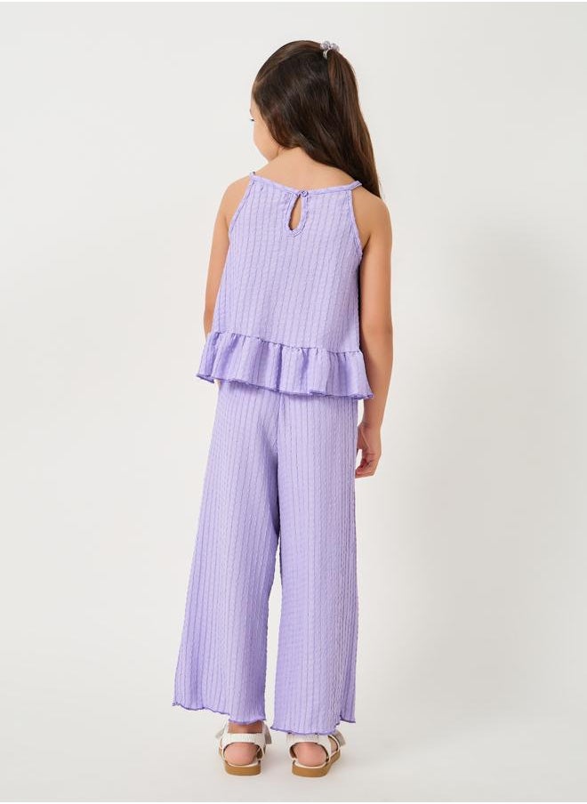 Styli Styli Textured Strappy Top and Pants Set  - Image 4
