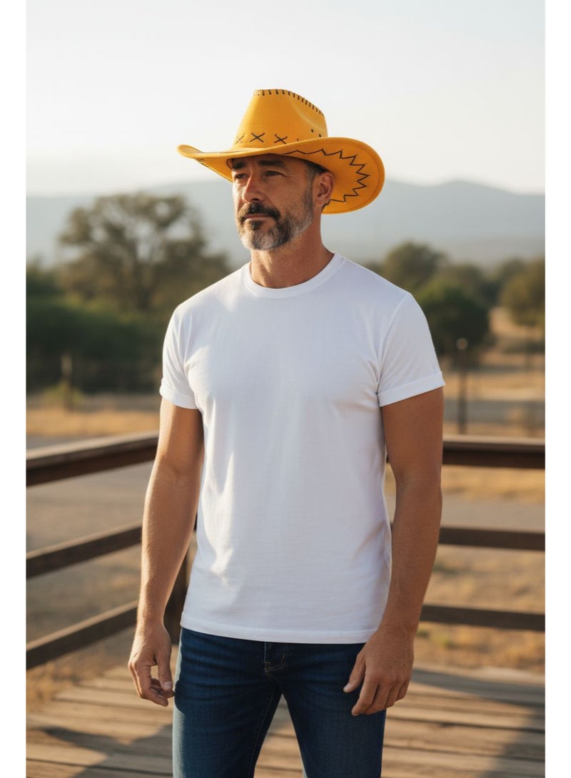 مام قبعة رعاة البقر بلون اصفر - Image 2