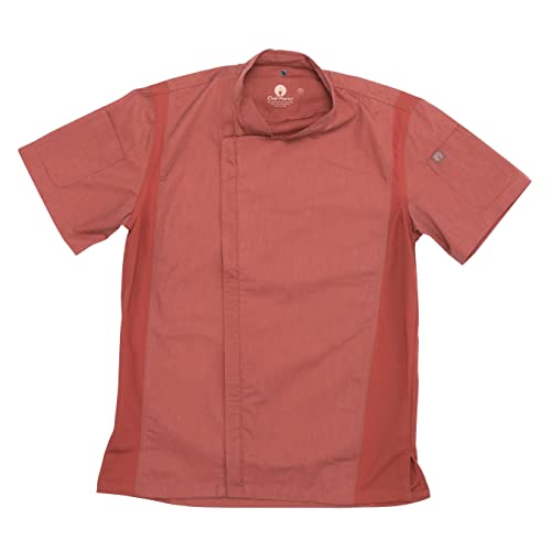 Chef Works Men's Springfield Chef Coat, Brick, Large - Image 4