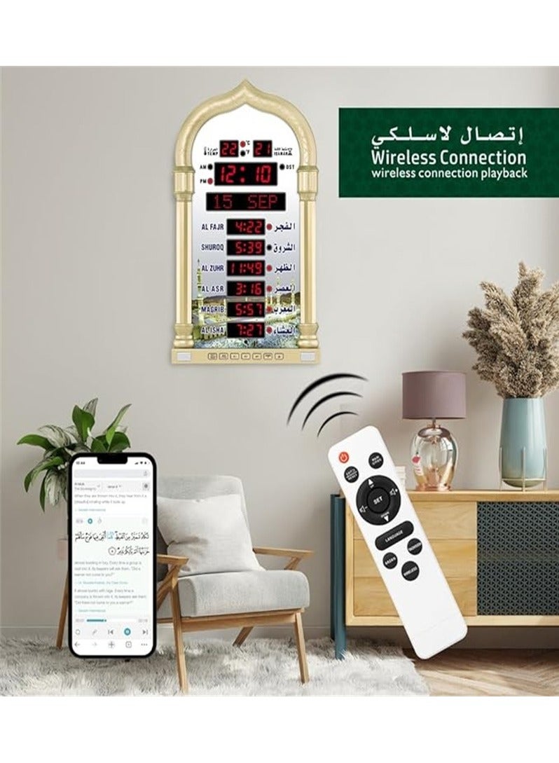 Digital LED Islamic Mosque Azan Prayer Clock for Home, Office, Hall and Mosque  - Image 3