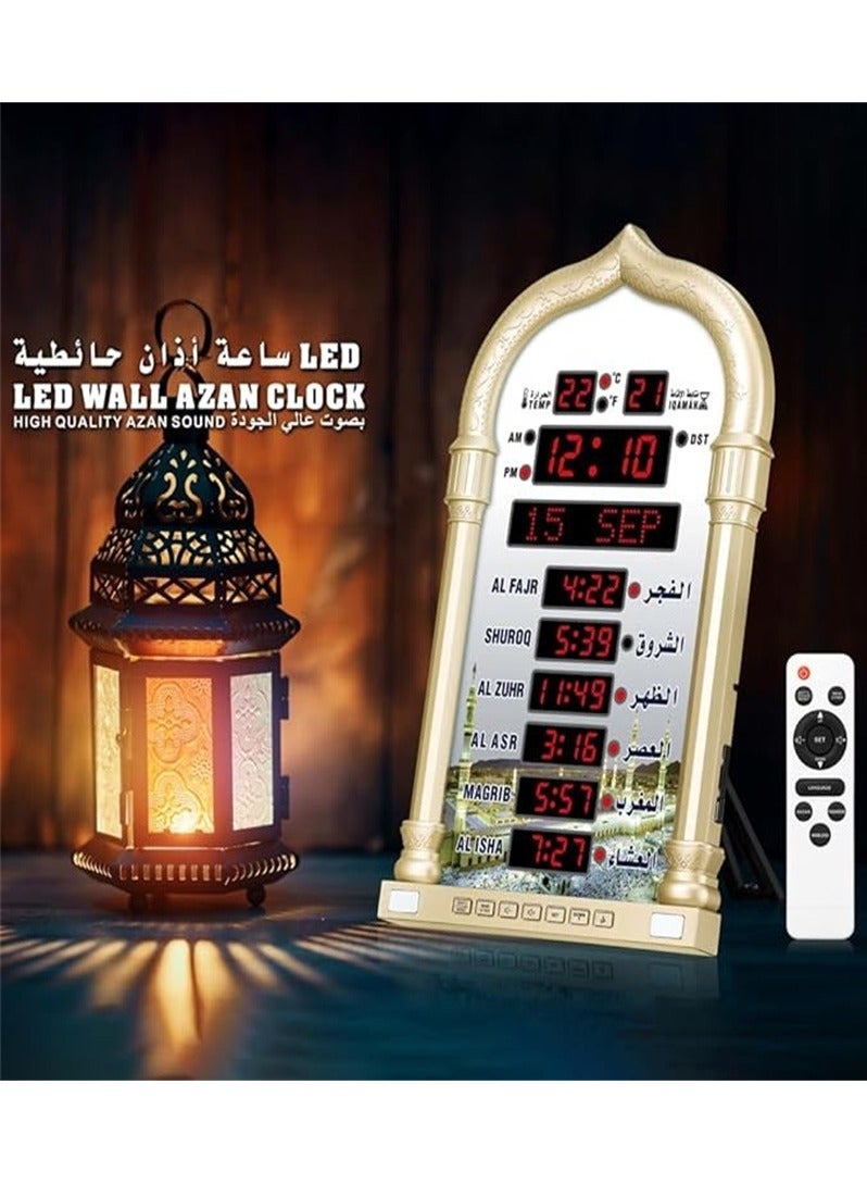 Digital LED Islamic Mosque Azan Prayer Clock for Home, Office, Hall and Mosque  - Image 4