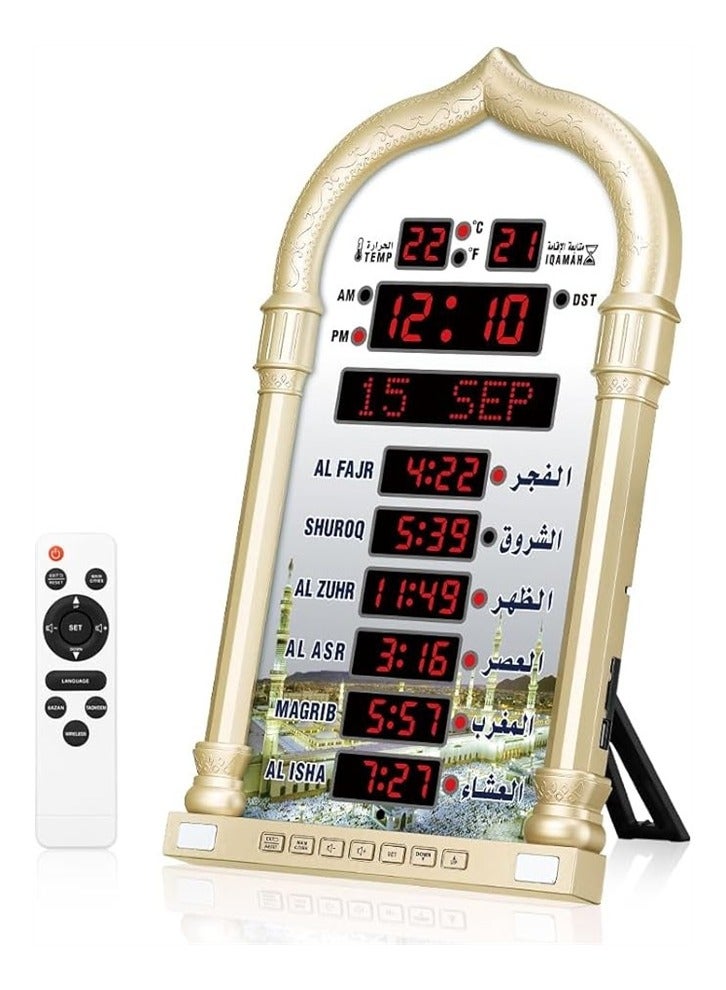 Digital LED Islamic Mosque Azan Prayer Clock for Home, Office, Hall and Mosque  - Image 5
