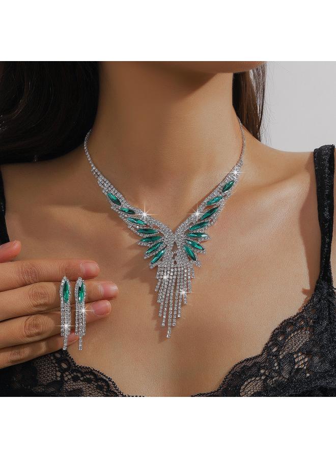 Europe And The United States Necklace Suit Earrings Jewelry Suit Banquet Dress Chain Fashion Joker Bridal Jewelry