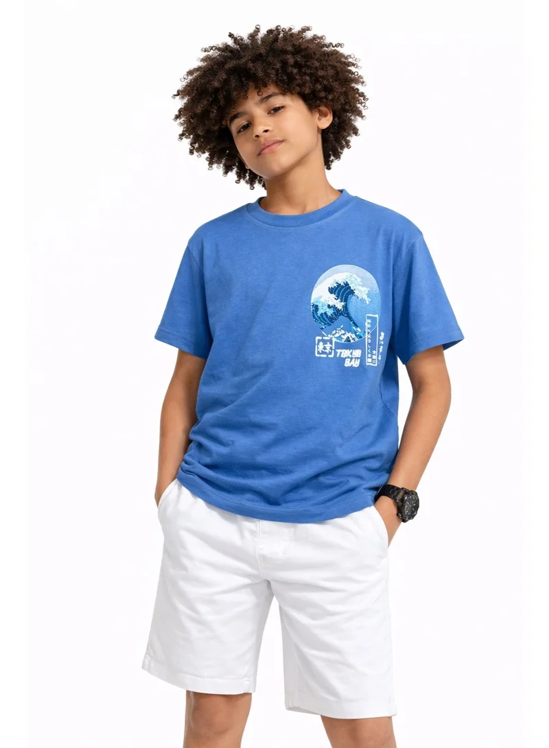 فكتور اند جين Boys’ Relaxed Fit T-Shirt – “Tokyo Bay” Graphic Tee (Front & Back Print)
