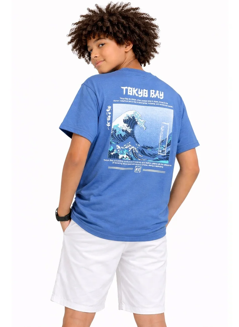 فكتور اند جين Boys’ Relaxed Fit T-Shirt – “Tokyo Bay” Graphic Tee (Front & Back Print)