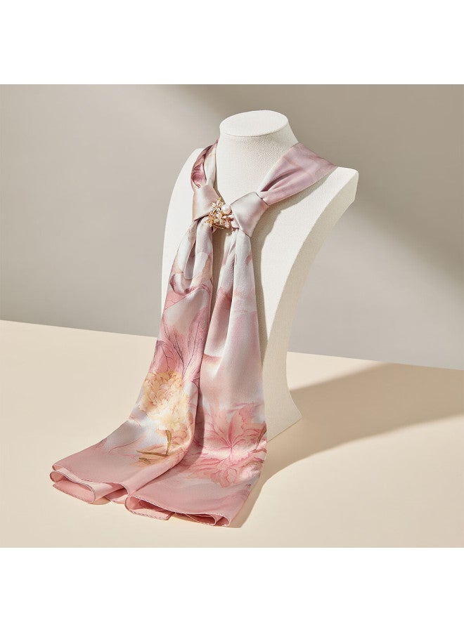 Wanshili 2025 New Silk Scarf Mulberry Silk Women's Scarf Buckle Gift Box For Mom Teacher's Day Gift - Blossoming Years - Image 1