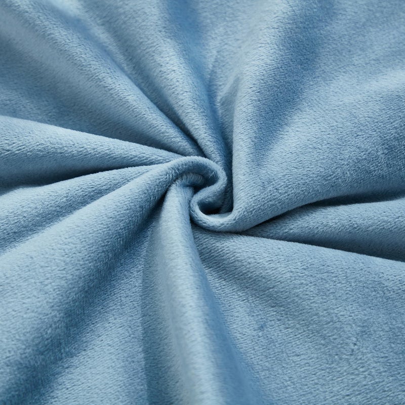 JAUXIO Diamond Pinch Pleated Crystal Velvet Pillowcases 2 Pack Solid Pintuck Throw Cushion Cover for Home Decor Hidden Zipper Closure (Dusty Blue  Standard) - Image 5