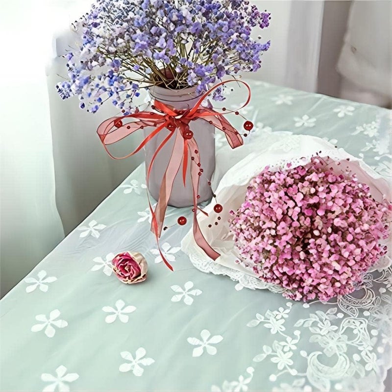 SOLARAE 11 Yards Red Beads Chain Ribbon Artificial Pearls String Beads Sheer Chiffon Satin 3 Strings Style for Garland Wedding Party Crafts Decoration Gift Wrapping Valentine's Day Bouquet Packaging - Image 5