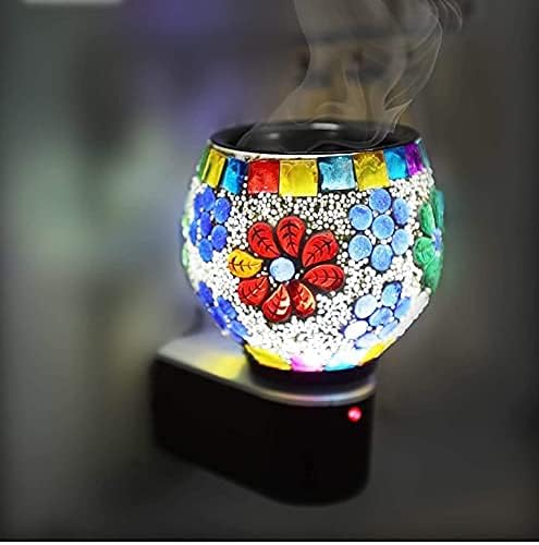 SHREE HANS CREATION Ceramic Kapur Dani Electrical Camphor DiffuserHome Fragrance Aroma Glass Kapoor Dani Essential Oil DiffuserBurner Insence Holder Night Lamp Air PurifierMosquito Control - Image 3