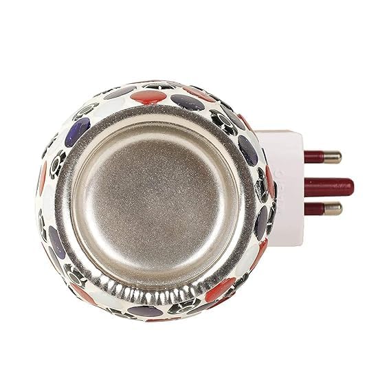 SHREE HANS CREATION Ceramic Kapur Dani Electrical Camphor DiffuserHome Fragrance Aroma Glass Kapoor Dani Essential Oil DiffuserBurner Insence Holder Night Lamp Air PurifierMosquito Control - Image 4