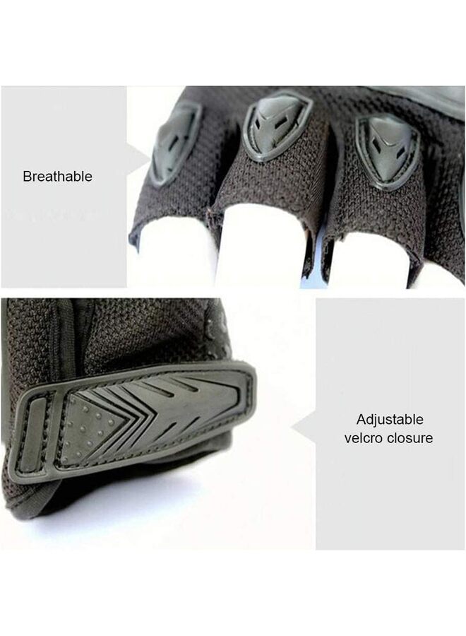 Motorcycle Gloves Men Half Finger Breathable Mesh Motorbike Gloves Hard Knuckle Touchscreen Motocross Sport Gloves for BMX ATV MTB Racing Cycling?10-11cm - Image 4