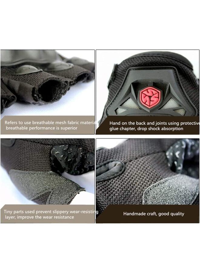 Motorcycle Gloves Men Half Finger Breathable Mesh Motorbike Gloves Hard Knuckle Touchscreen Motocross Sport Gloves for BMX ATV MTB Racing Cycling?10-11cm - Image 5