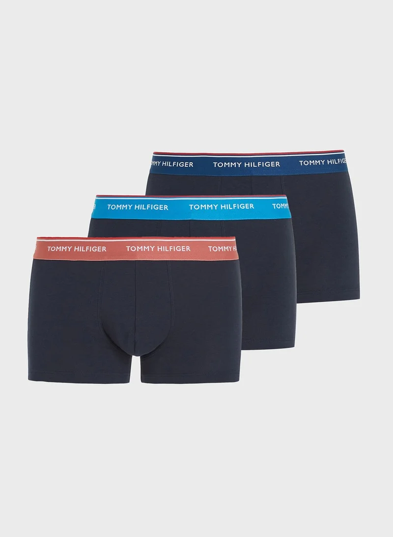 TOMMY HILFIGER 3 Pack Logo Band Trunks
