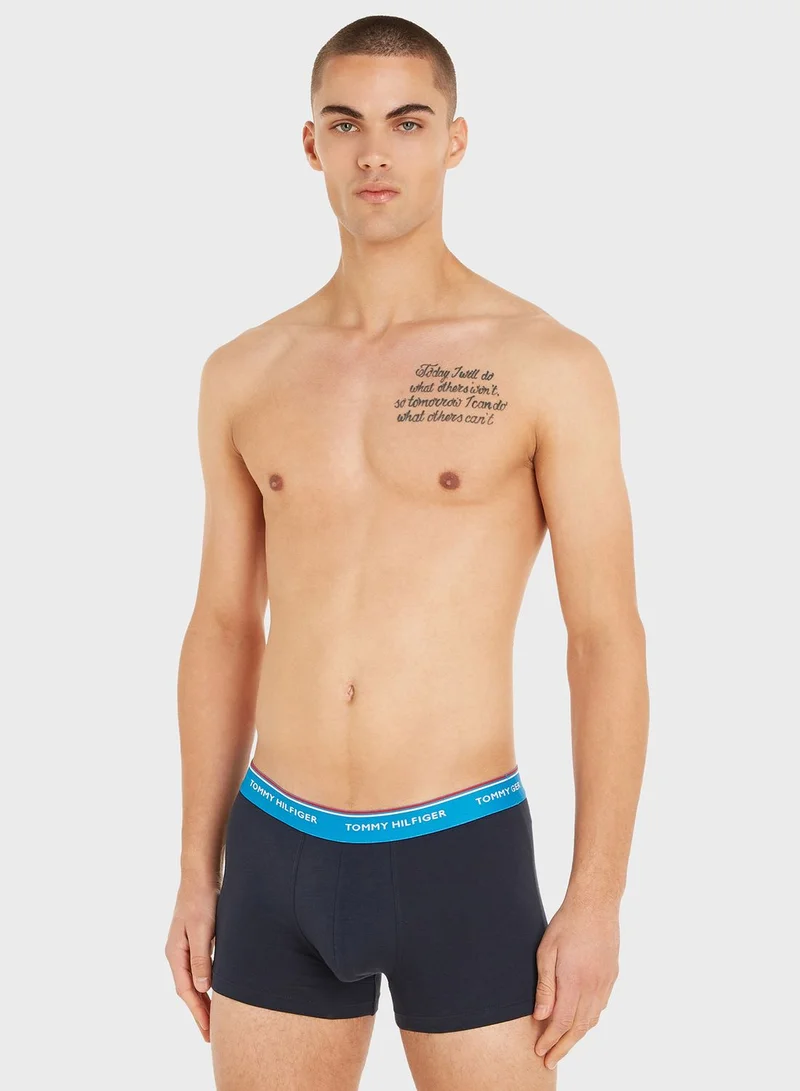 TOMMY HILFIGER 3 Pack Logo Band Trunks