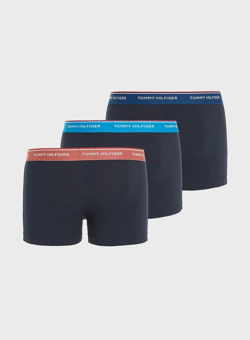 TOMMY HILFIGER 3 Pack Logo Band Trunks