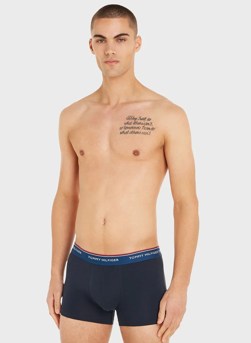 TOMMY HILFIGER 3 Pack Logo Band Trunks
