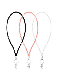 Ascrafter Bling Crystal Lanyard Strap With Metal Clasp & Keyring Rhinestone Neck Badge Lanyards For Women Id Card & Keys Strap 3 Pack  - Image 1