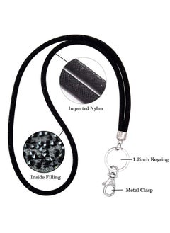 Ascrafter Bling Crystal Lanyard Strap With Metal Clasp & Keyring Rhinestone Neck Badge Lanyards For Women Id Card & Keys Strap 3 Pack  - Image 3