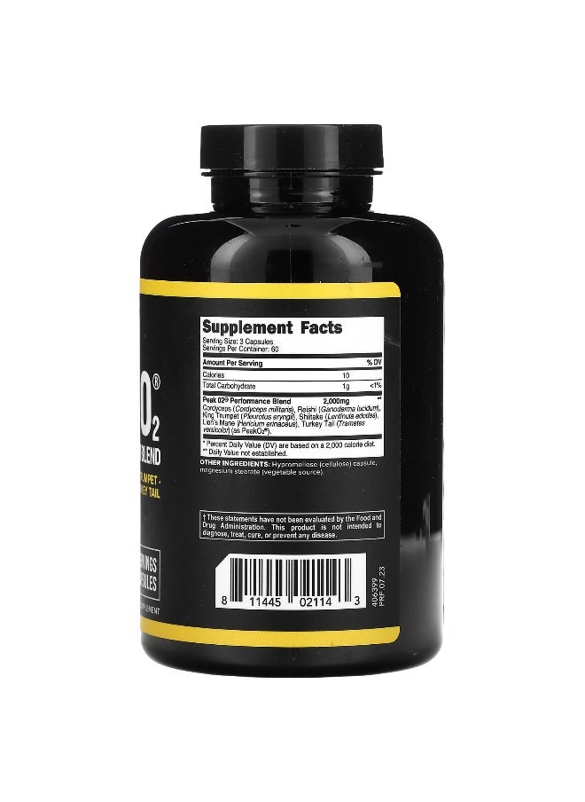 Primaforce Primaforce, Peak O2, Ultimate Mushroom Blend, 2,000 mg , 180 Capsules (666 mg per Capsule)  - Image 2
