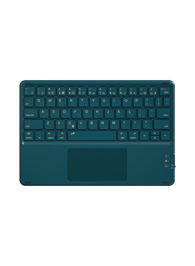 B.o.w Hasee Hb321 Ultra-thin Bluetooth Wireless Touch Keyboard For Ipad Xiaomi Huawei Apple Tablet Smartphone Laptop Silent Charging Keyboard Dark Green Dai - Image 1