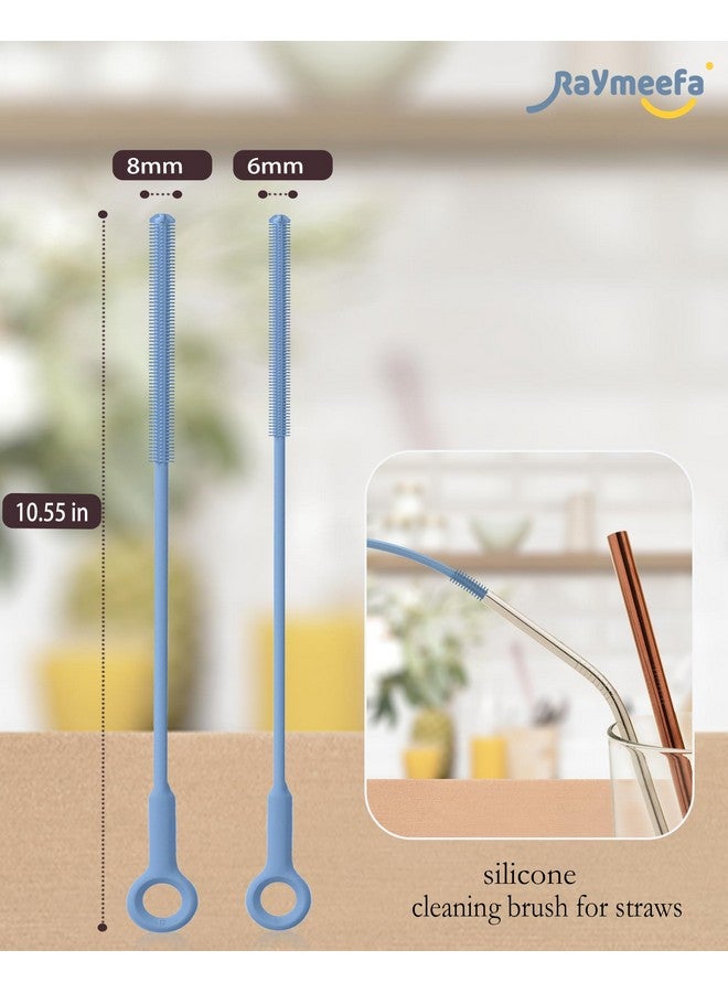 Raymeefa Extra Long Straw Cleaner Brush,Reusable and Soft Silicone Straw Cleaning Brush to Clean Crevice(Blue) - Image 4