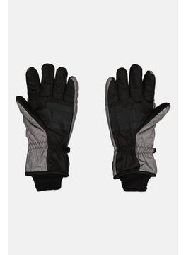 Canada Weather Gear Men 1 Pair Brand Logo Ski Gloves, Grey  - Image 2