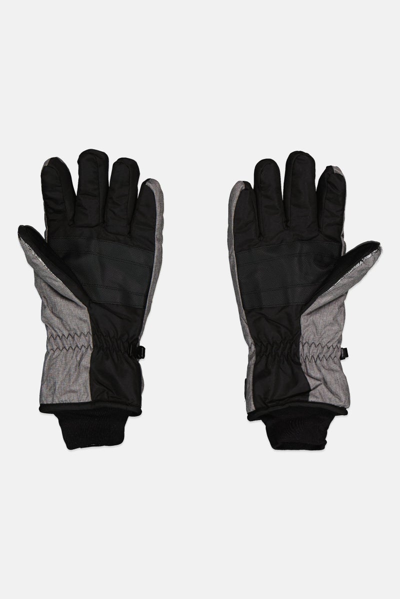 Canada Weather Gear قفازات تزلج للرجال، زوج واحد، بشعار العلامة التجارية، رمادي - Image 2