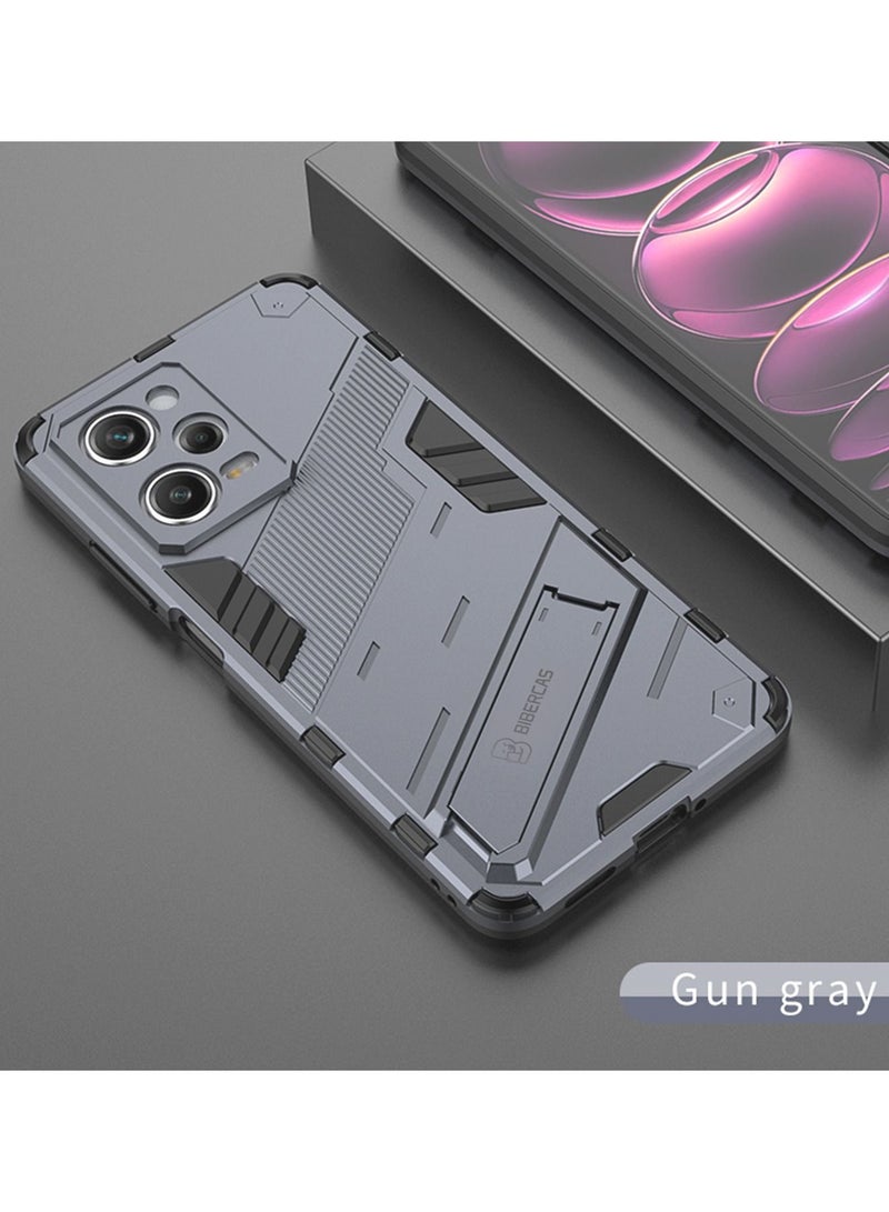 BIBERCAS غطاء هاتف شاومي بوكو X5 برو 5G / غطاء هاتف ريدمي نوت 12 برو 5G مع قاعدة مقاومة للصدمات وحامل مغناطيسي، غلاف خلفي متين من PC+TPU بدرجة عسكرية - Image 4