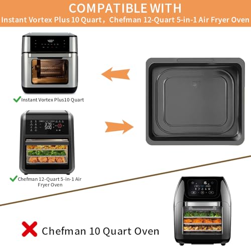 GWY Air Fryer Cooking Tray For Instant Vortex Plus10 QT Chefman 12 QT, Food Grade Nonstick Replacement Rack Parts Grill Pan Crisper Plate, Dishwasher Safe - Image 2