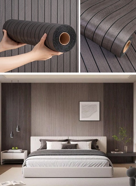 ورق حائط ثلاثي الأبعاد سميك بنقشة الخشب - 300 سم × 60 سم، مقاوم للماء والرطوبة وعازل للصوت، لوح حائط ذاتي اللصق من مادة البولي فينيل كلوريد، مناسب لديكور المنزل، غرفة المعيشة، غرفة النوم، خلفية التلفزيون (N9-2)
