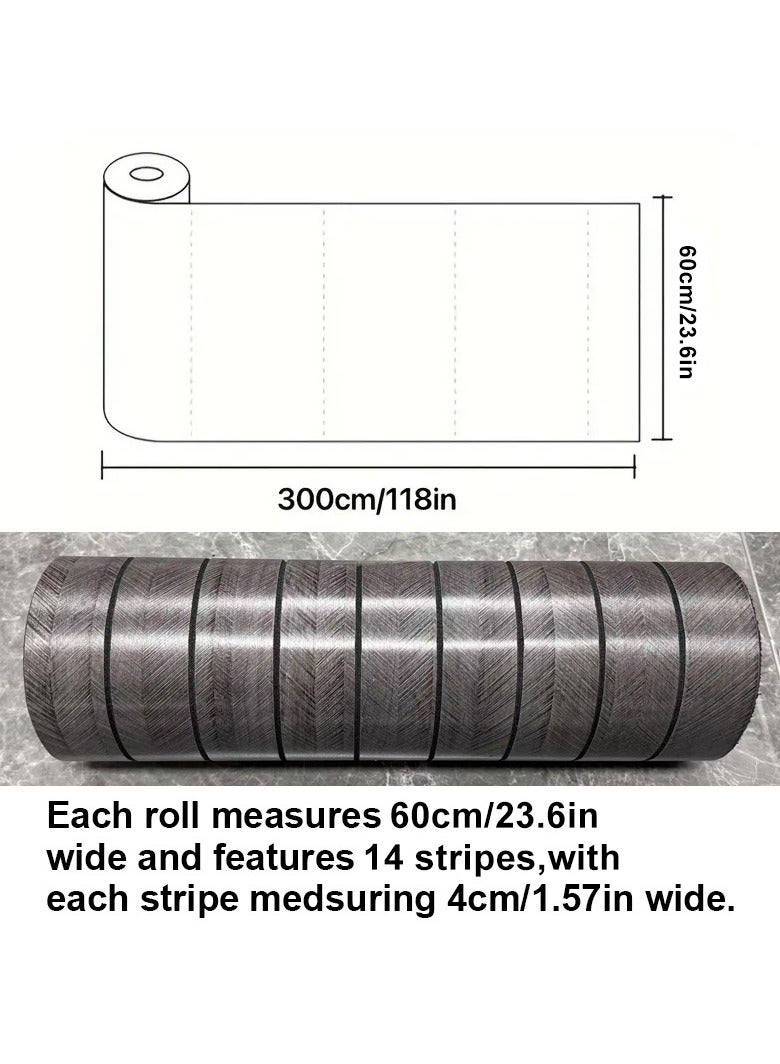 نوايوو ورق حائط ثلاثي الأبعاد سميك بنقشة الخشب - 300 سم × 60 سم، مقاوم للماء والرطوبة وعازل للصوت، لوح حائط ذاتي اللصق من مادة البولي فينيل كلوريد، مناسب لديكور المنزل، غرفة المعيشة، غرفة النوم، خلفية التلفزيون (N9-2) - Image 2
