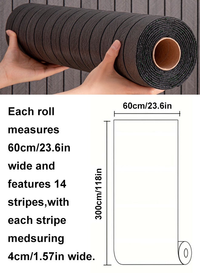 NOAEOU Self-Adhesive Thickened 3D Wallpaper - 60cm x 300cm 1Roll Waterproof PVC Wood Grain Moisture Proof Sound Insulation Wall Panels, Wallpaper Sticker Wallboard for Home Decor, Living Room, Bedroom, TV Background (N9-2) - Image 2