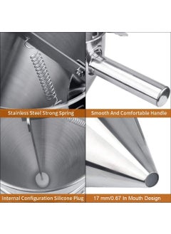 Kixony kixony Pancake Batter Dispenser Stainless Steel with Stand Funnel Cake Batter Dispenser Large Hole  - Image 4