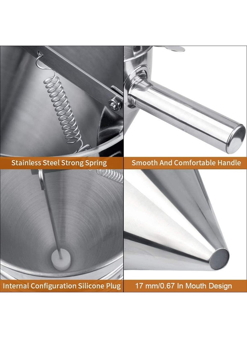 Kixony kixony Pancake Batter Dispenser Stainless Steel with Stand Funnel Cake Batter Dispenser Large Hole  - Image 4