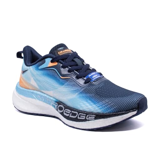 Columbus RISEFLEX Sports Shoe - Running Shoe| Walking Shoe| Training & Gym Shoe| Outdoors Shoe for Men's, (Navy & Light Sky), UK8 - Image 1