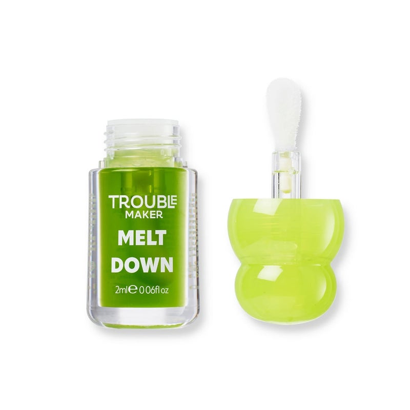 Trouble Maker Melt Down Lip Oil Dizzy Busy Green - Image 2