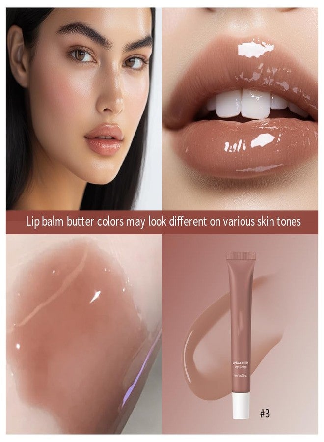 Easilydays Lip Butter Balm, Hydrating Lip Balm with Sheer Tint, Plumps Moisturizing Hydrating Lip Mask, Vegan Non-Sticky Lip Glowy Balm for Instant Moisture, Shine, & Soothing Lip Care, #3 Ices Coffee - Image 5