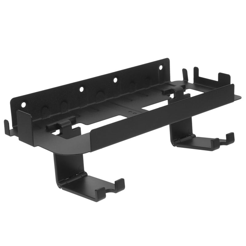 Wall Mount Gaming Console Stand Bracket Controller Headset Holder Organizer Black - Image 2