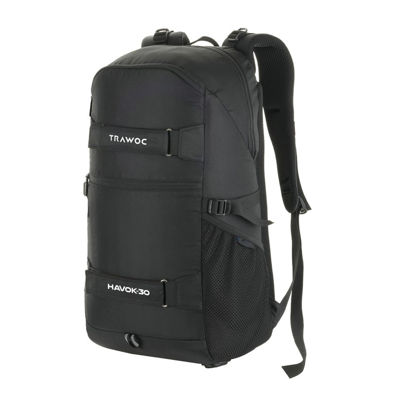 TRAWOC HAVOK 30L Travel Backpack Unisex 30 Litre Laptop Backpack for Men & Women, Ideal Travelling Casual Bag for office and Day Trip Black, LHK007, 3 Year Warranty - Image 4