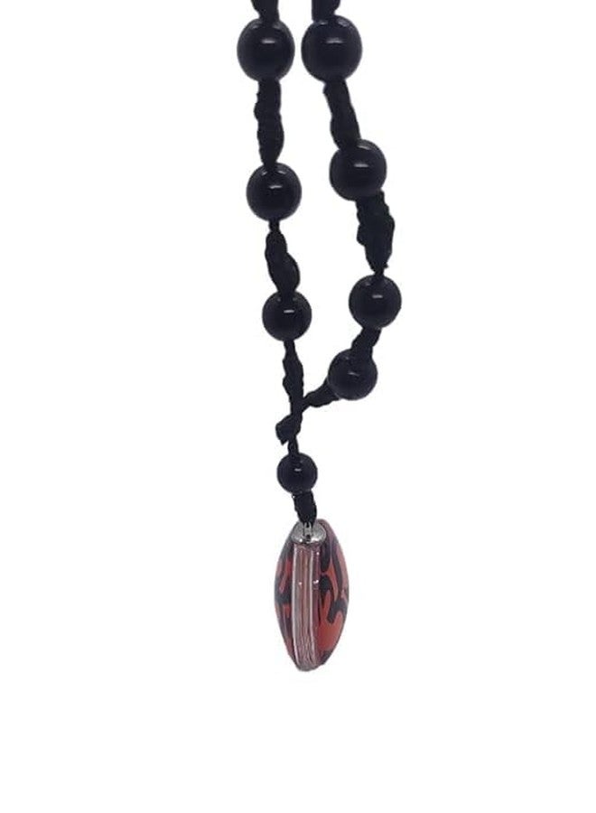 Ervio Om Pendant for Men & Boys | Black Beads Chain Hindu Locket | Om Religious Necklace for Spiritual Energy, Yoga, Meditation, Protection & Good Luck - Image 5