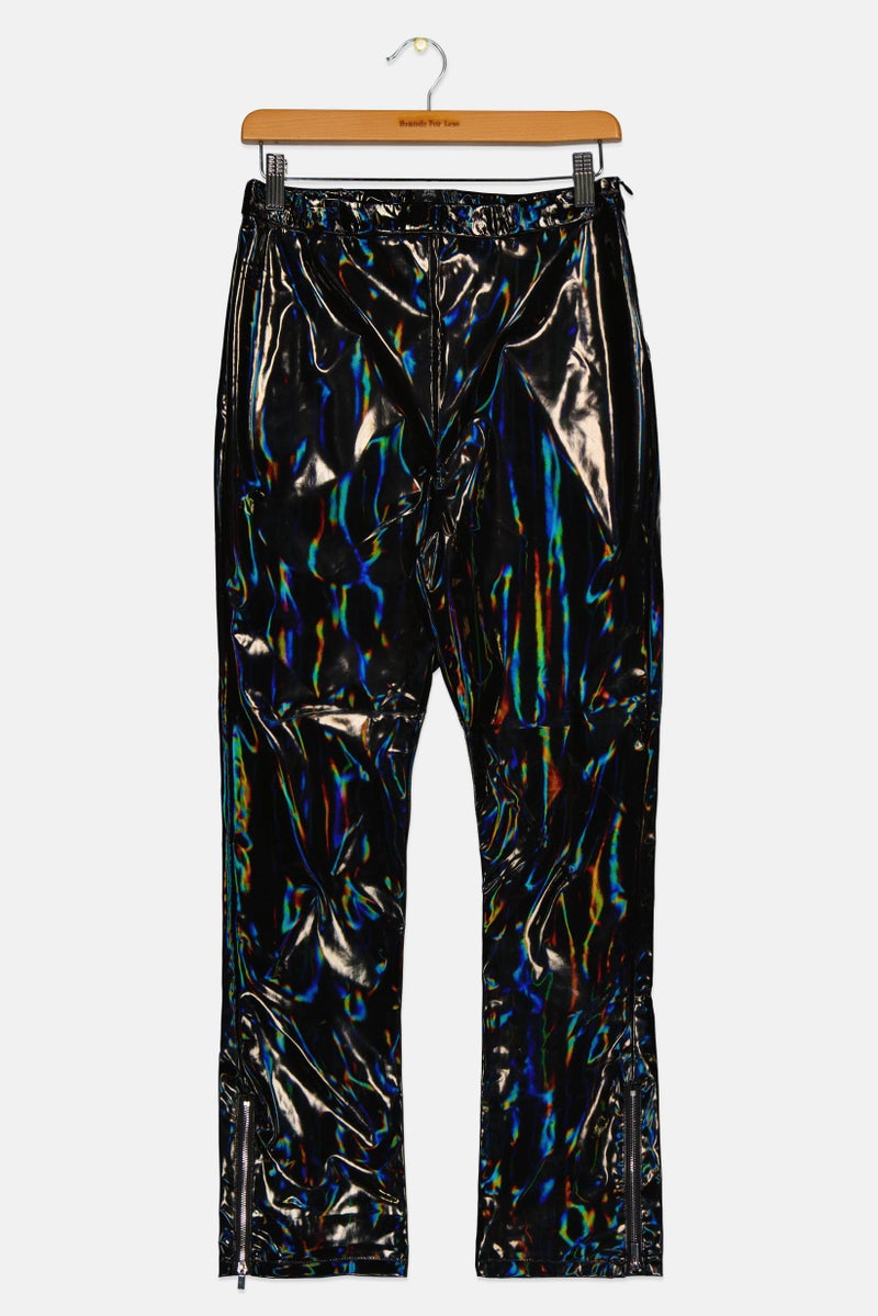 RIVER ISLAND Kids Girl Solid Leather Pants, Black  - Image 1
